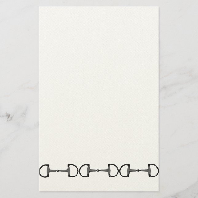 Equestrian Horse Bits Stationery (Front)
