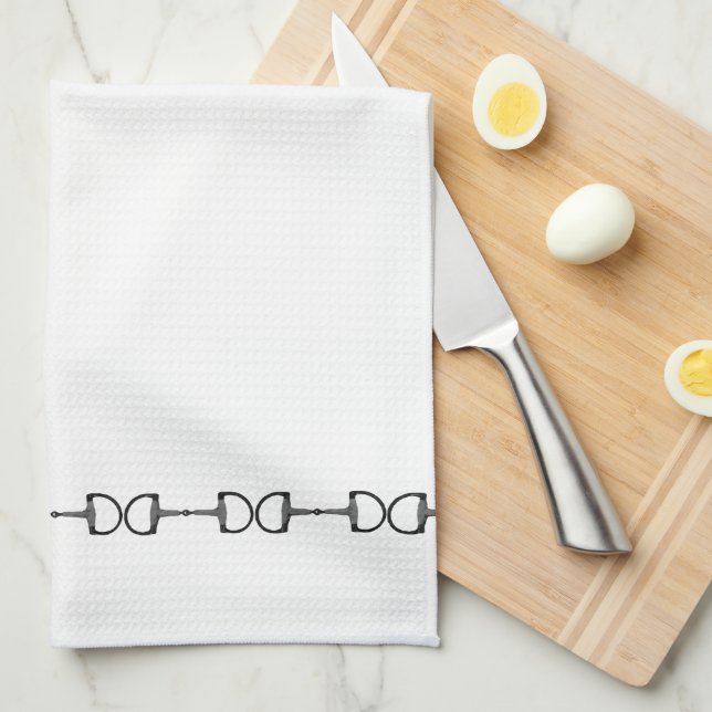 Equestrian Horse Bits Tea Towel (Quarter Fold)