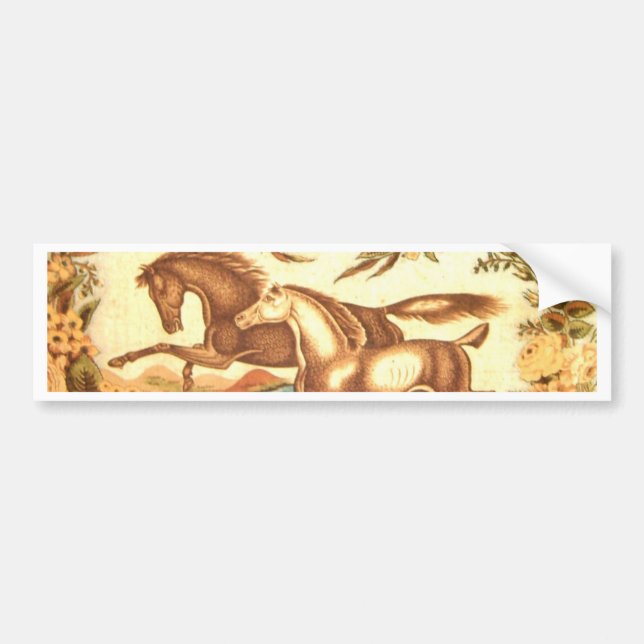 Equestrian Horse Bumper Sticker (Front)