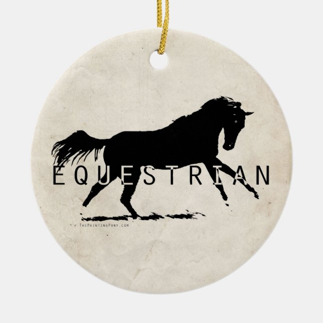 Equestrian Horse Ceramic Ornament (Front)