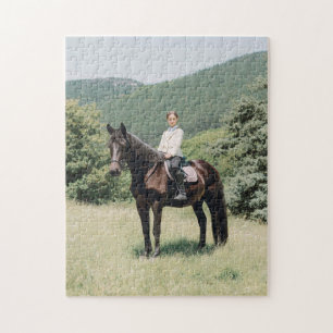 Equestrian Horse Custom Photo Unique Jigsaw Puzzle