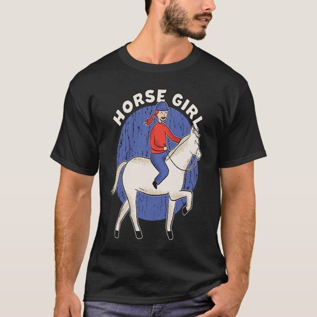 Equestrian Horse Girl Horse  Horse Fanatic Equestr T-Shirt (Front)