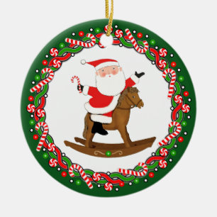 Equestrian Horse Holiday Gift Ceramic Ornament