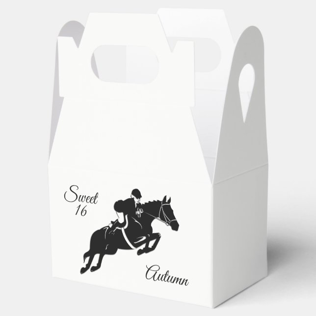 Equestrian Horse Jumper Birthday Favour Box (Opened)