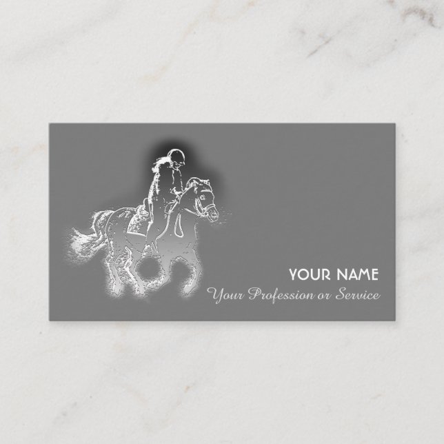 Equestrian horse lovers and riding enthusiasts business card (Front)