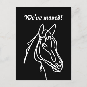 Equestrian horse moving postcards for new home
