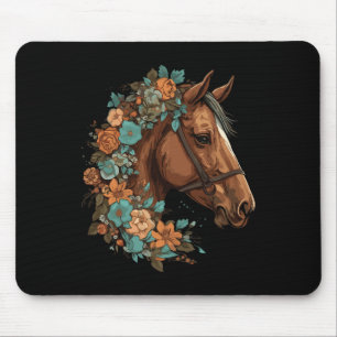 Equestrian Horse Portrait Western Cowgirl Horsebac Mouse Pad