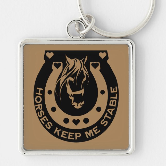 Equestrian Horse Riders Key Ring (Front)