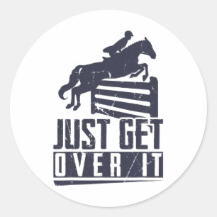 Equestrian Horse Show Jumping Horse Jumping Horseb Classic Round Sticker