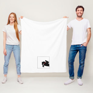 Equestrian Horse Show Silhouette Red Roses Chic Fleece Blanket