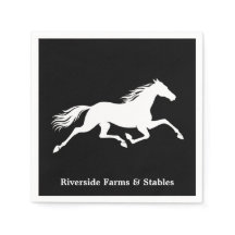 Equestrian Horse Stable Name Black