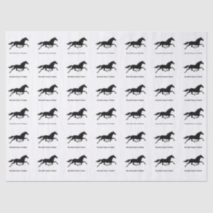Equestrian Horse Stable Name White Tissue Paper