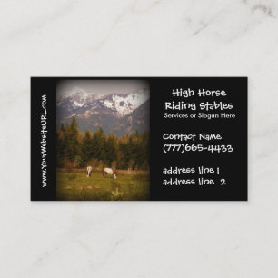 Equestrian Horse Stables or Boarding Business Card