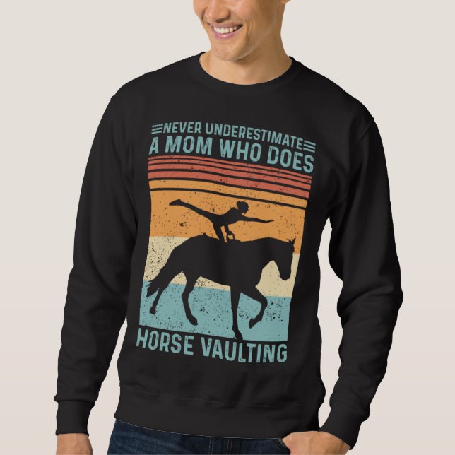 Equestrian Horse Vaulting Retro Sweatshirt (Front)