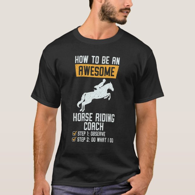 Equestrian Horse Vaulting Vaulter Horseback Riding T-Shirt (Front)