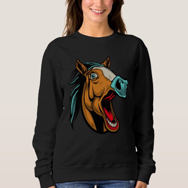 Equestrian Horseback  Horse Riding Sweatshirt (Front)