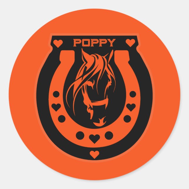Equestrian Horseback Riders Classic Round Sticker (Front)