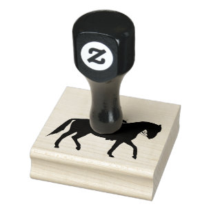 Equestrian Horseback Riding Design Wooden Stamp