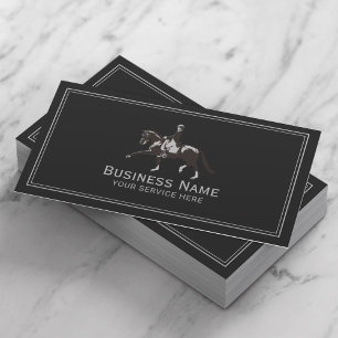 Equestrian Horseback Riding Elegant Horse Business Card