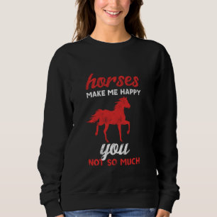 Equestrian Horses Happy Horse Riding Sweatshirt