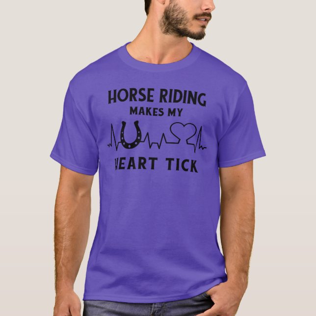 Equestrian horses horsebackriding Horseshoe horse  T-Shirt (Front)