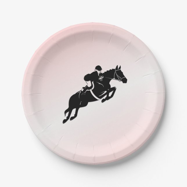 Equestrian Jumper Paper Plate (Front)