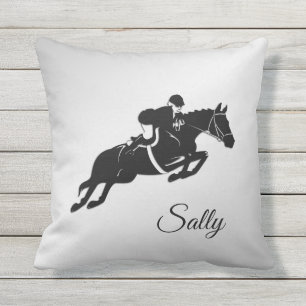 Equestrian Jumper with Name Cushion