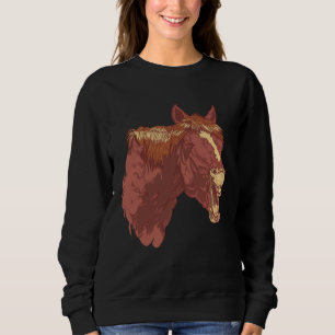 Equestrian Laugh Horse Neigh Race Riding Farm Anim Sweatshirt