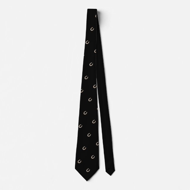 Equestrian Lucky Horse Shoe Cowboy Tie (Front)