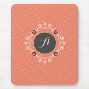 Equestrian Monogram Lucky Horse Shoe Mouse Pad