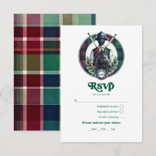Equestrian Monogram Polo Crest Baby Shower RSVP Card