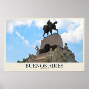 Equestrian Monument in Buenos Aires Poster