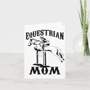 Equestrian Mum Cool Girl Ladies Horse Racers Funny Card