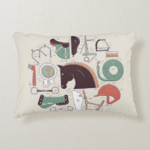 Equestrian Necessities Throw Pillow