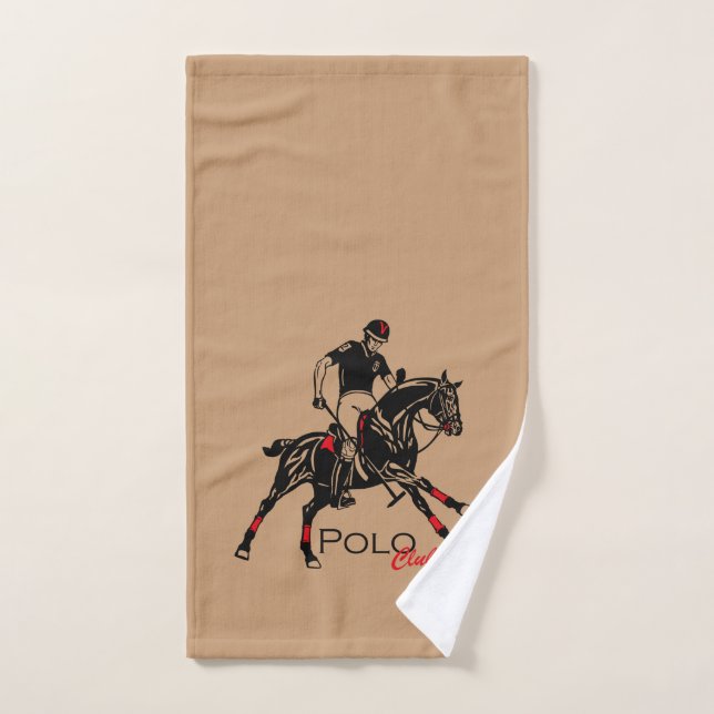 equestrian polo sport club bath towel set (Hand Towel)