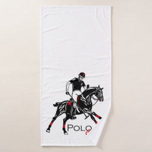 equestrian polo sport club bath towel set