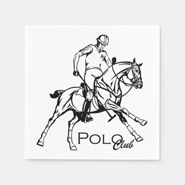 equestrian polo sport club napkin (Front)