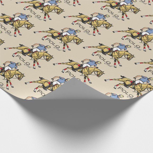 equestrian polo sport club wrapping paper (Corner)