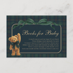 Equestrian Polo Teddy Bear Books for Baby Boy Enclosure Card