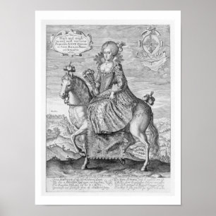 Equestrian Portrait of Anne of Denmark (1574-1619) Poster