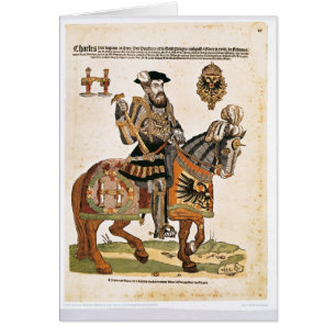 Equestrian portrait of Charles V in armour