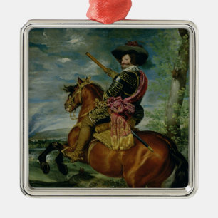 Equestrian Portrait of Don Gaspar de Guzman Metal Tree Decoration