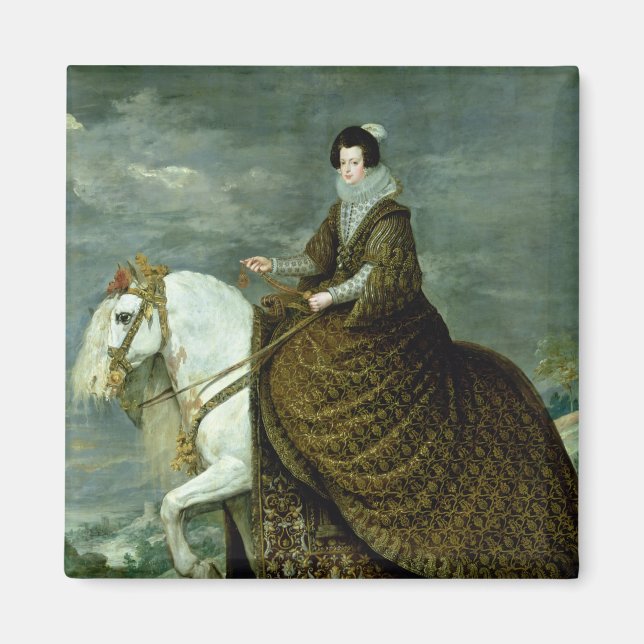 Equestrian portrait of Elisabeth de France Magnet (Front)