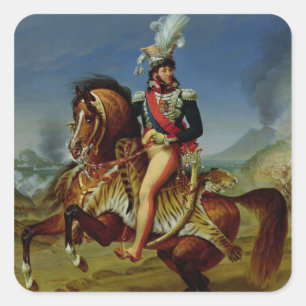 Equestrian Portrait of Joachim Murat  1812 Square Sticker