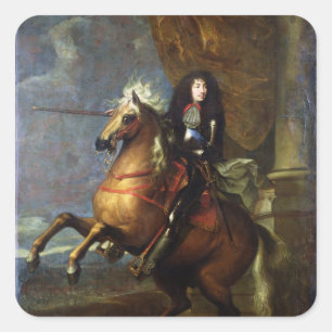 Equestrian Portrait of Louis XIV c.1668 Square Sticker