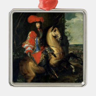 Equestrian Portrait of Louis XIV Metal Tree Decoration