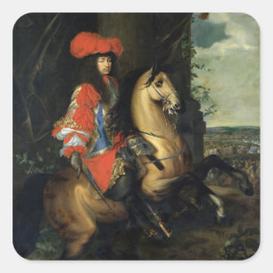 Equestrian Portrait of Louis XIV Square Sticker