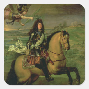 Equestrian Portrait of Louis XIV Square Sticker