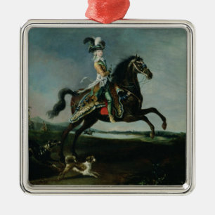 Equestrian Portrait of Marie-Antoinette Metal Tree Decoration