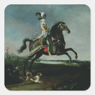 Equestrian Portrait of Marie-Antoinette Square Sticker
